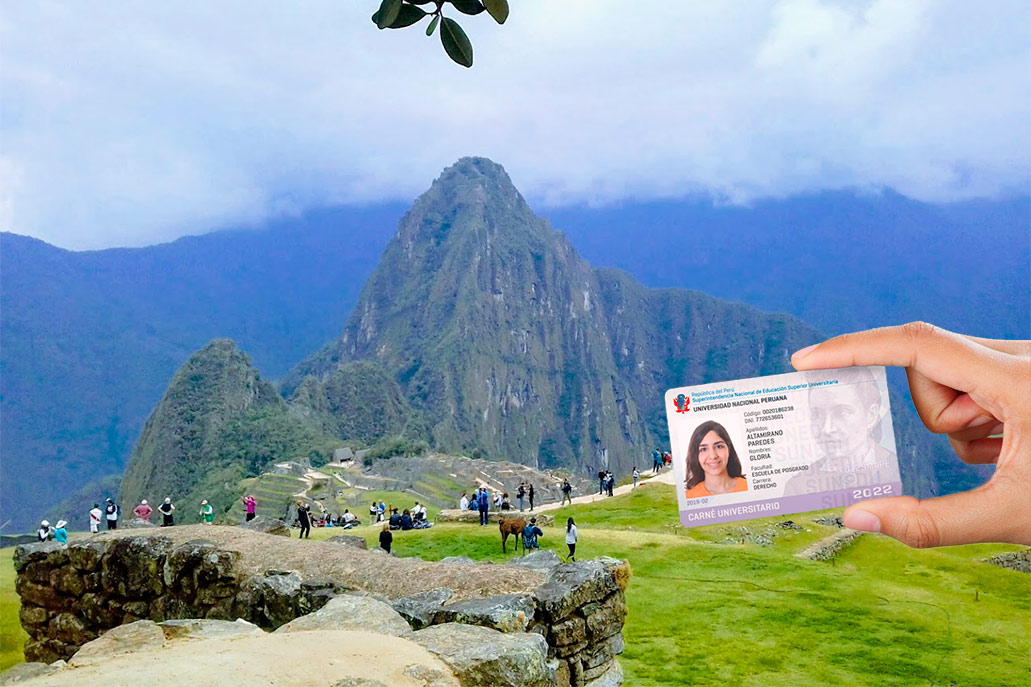 University entrance ticket to Machu Picchu