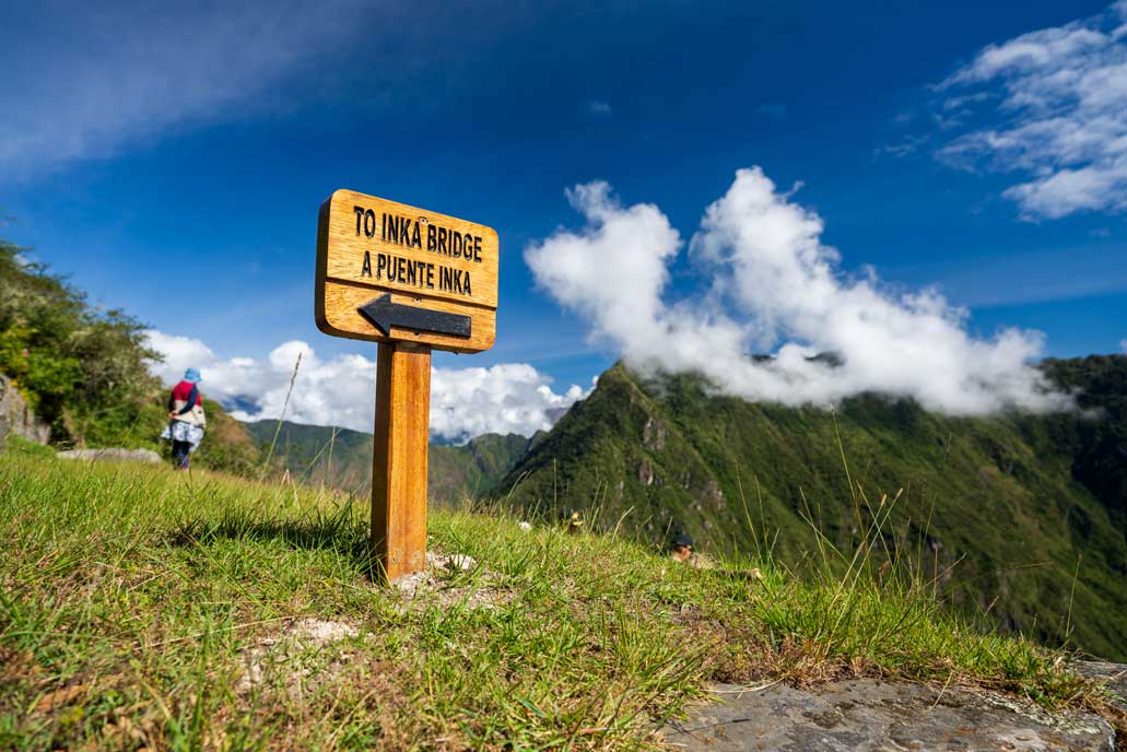 Route to Machu Picchu Inca Bridge