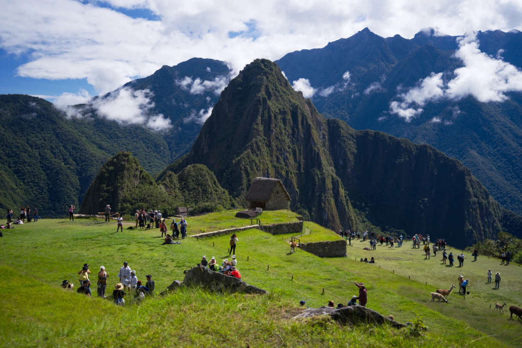 Vista a la Casa del Guardián en Machu Picchu