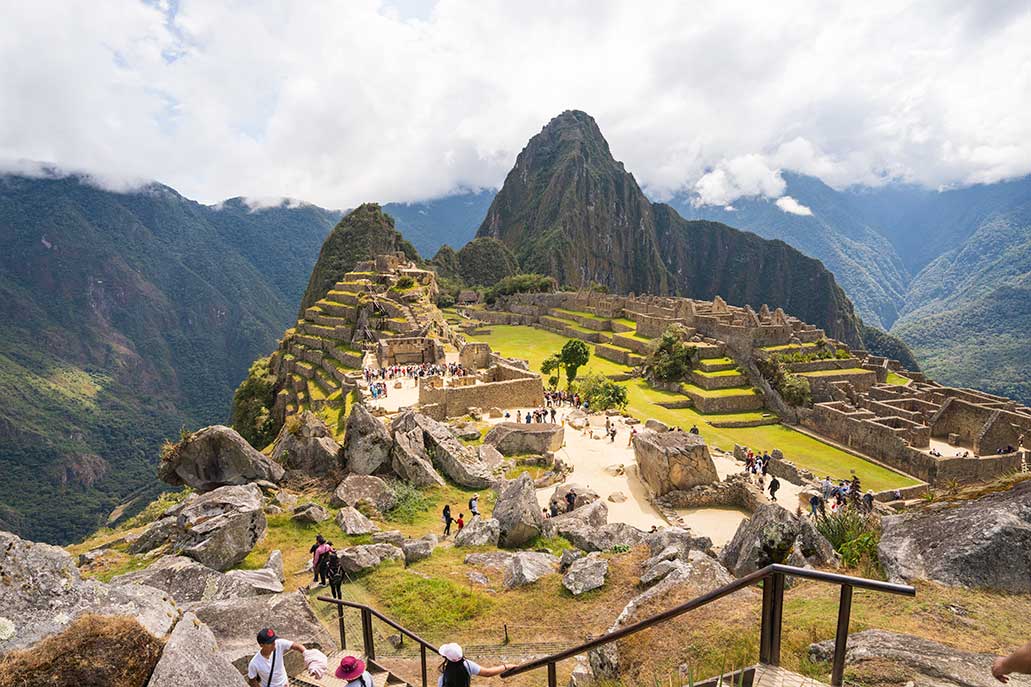 Panoramic view of the Inca Citadel of Machu Picchu